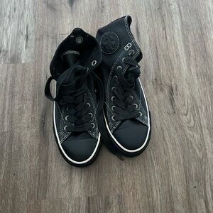 Stylish Black High-Top Sneakers